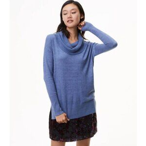 LOFT Heathered Cowlneck Tunic Sweater